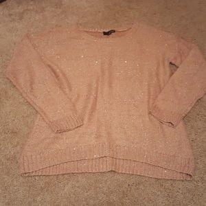 Sparkly dusty pink sweater